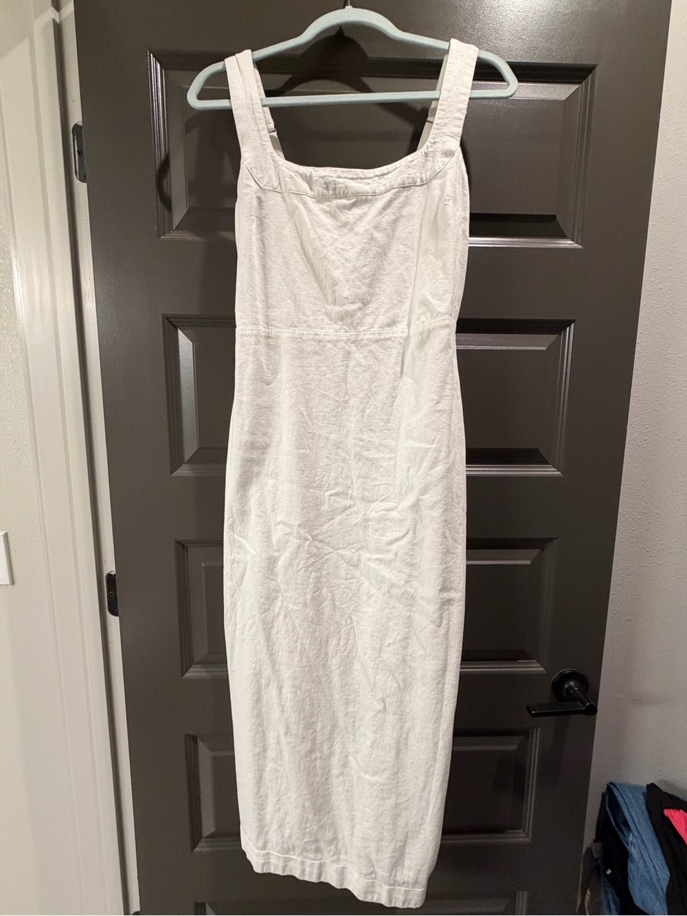 Abercrombie & Fitch Linen White Sleeveless Maxi Dress